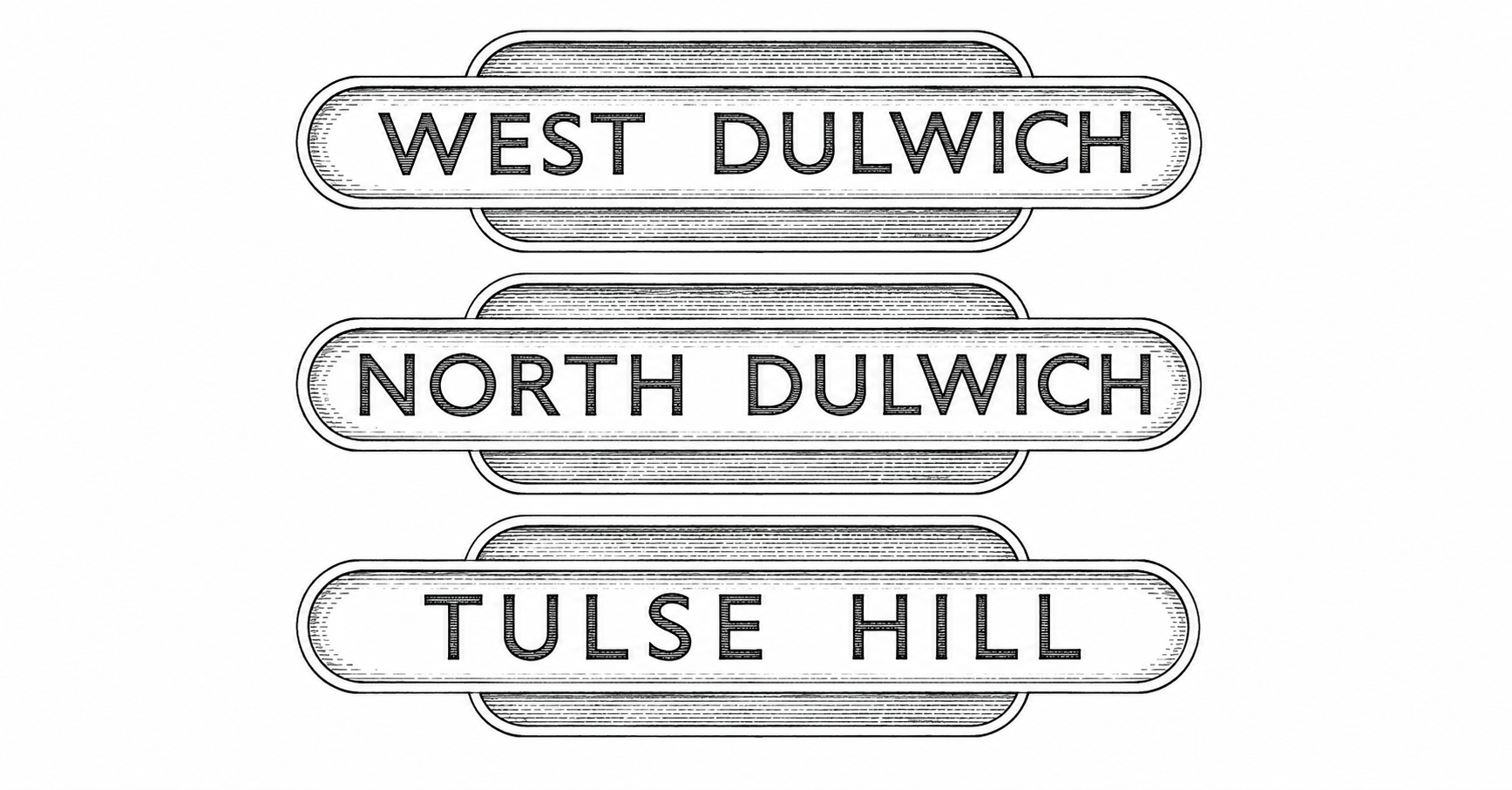 Station signs illustration